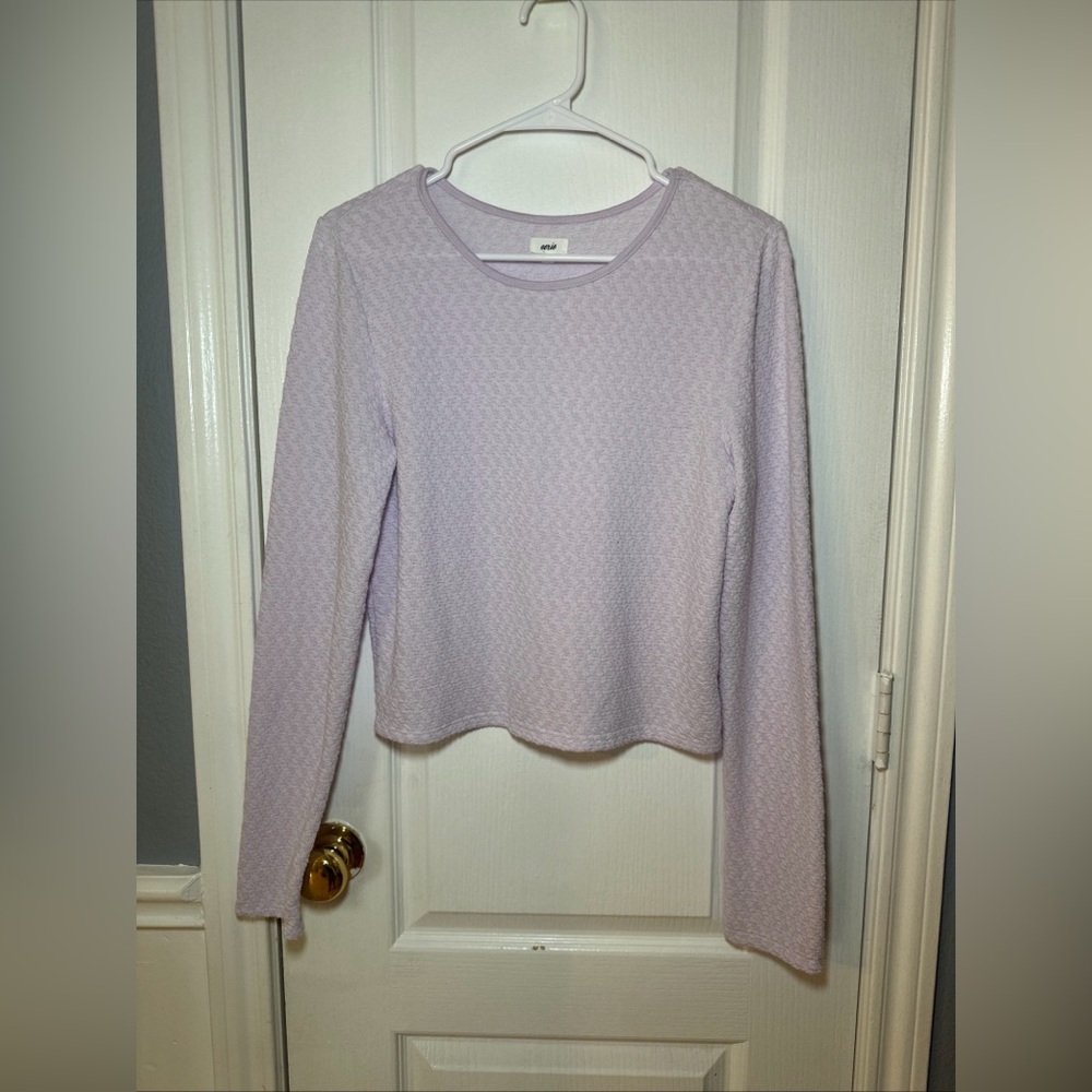 Aerie‎ lavander long crop top women’s shirt size large